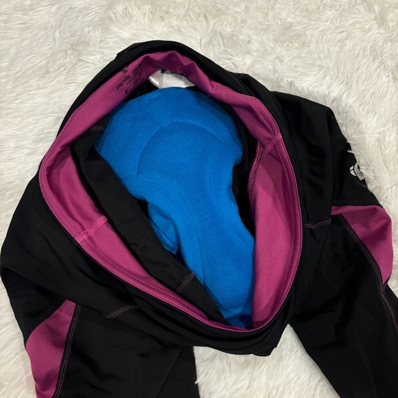 PEARL iZUMi Women's Sugar Cycling 3/4 Tight, Black/Purple Wine Padded Large - Picture 5 of 15